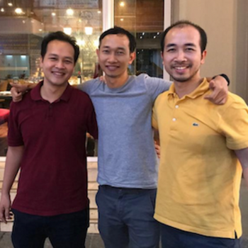 Mr. Nguyen Anh Tuan, Mr. Nguyen The Khanh, Mr. Nguyen Xuan Quang (Standing from left to right)